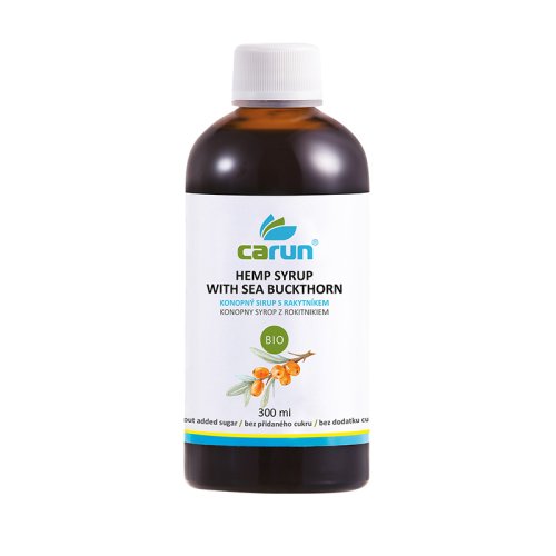 Carun BIO konopný sirup s rakytníkom 300 ml